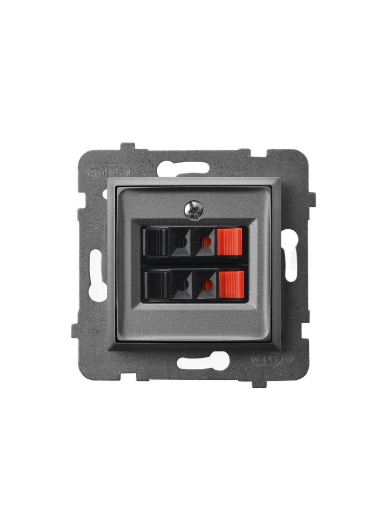 ARIA Gniazdo głośnikowe podwójne - kolor szary mat