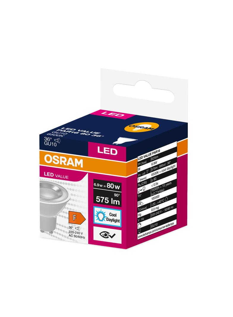Żarówka LED GU10 5W 350lm 120st. 4000K neutralna biel VALUE OSRAM