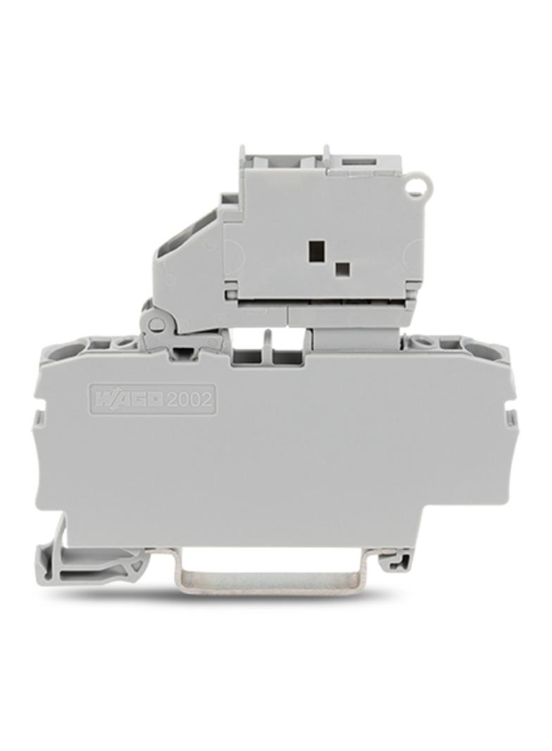 Złączka bezpiecznikowa 2.5mm2 szara 6,3A 5x20mm uchylna podstawa bezpiecznika /50szt./ WAGO