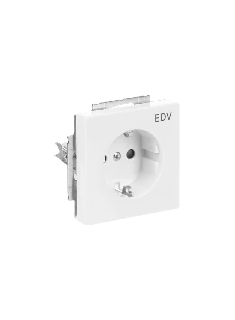 CARAT/FUTURE Gniazdo SCHUKO Z nadrukiem „EDV” Z szybkozłączami Z uziemieniem, 2P+E Z przesłonami bi 2CKA002013A5268 ABB