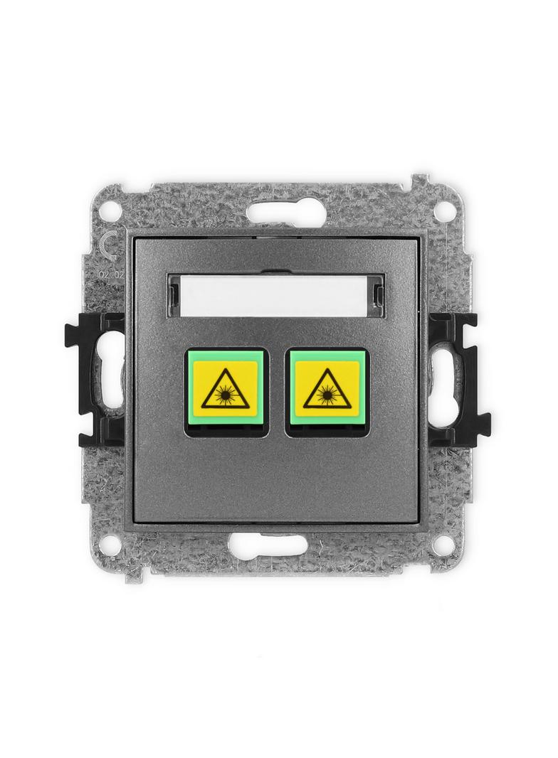 ICON Mechanizm gniazda światłowodowego/optycznego podwójnego grafitowy