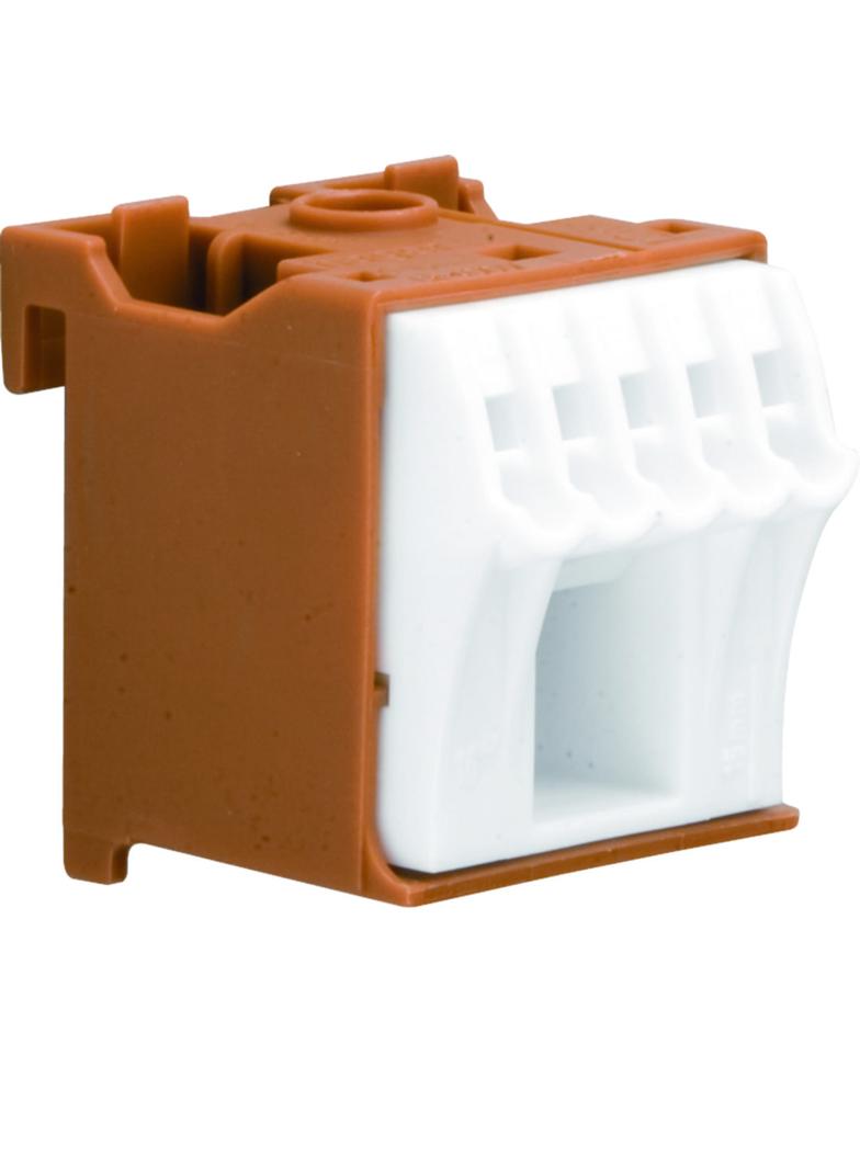 QuickConnect Blok samozacisków fazowy brązowy 1x16+5x4mm2 szer. 30mm KN06P HAGER