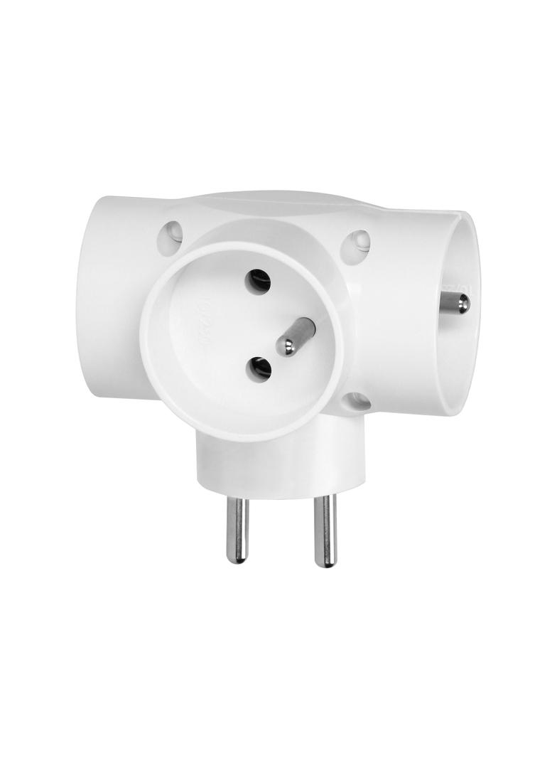 Rozgałęźnik 3x2P+Z, z zabezpieczeniem przeciwprzepięciowym