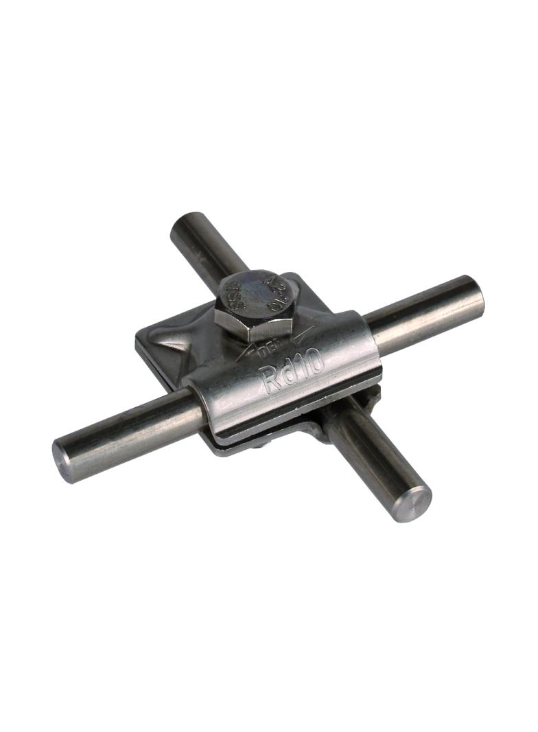 Zacisk uniwersalny MV do drutu 10 mm, stal nierdzewna NIRO