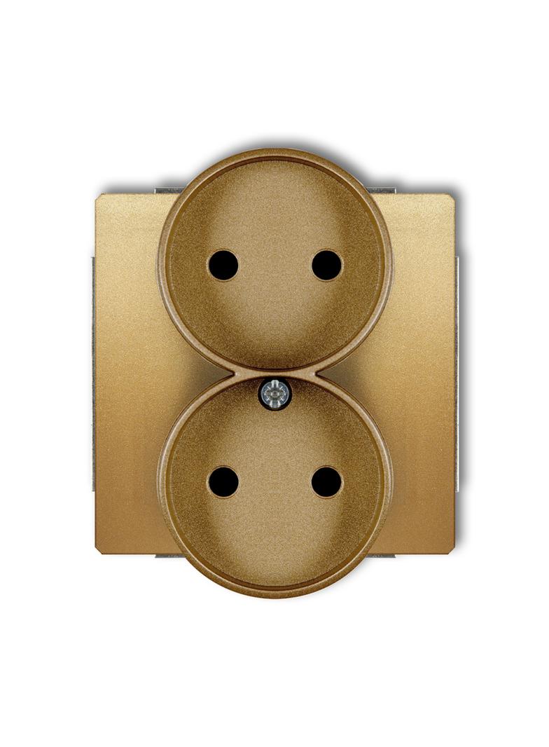 DECO Mechanizm gniazda podwójnego do ramki DECO Soft bez uziemienia 2x2P (przesłony torów prądowych)