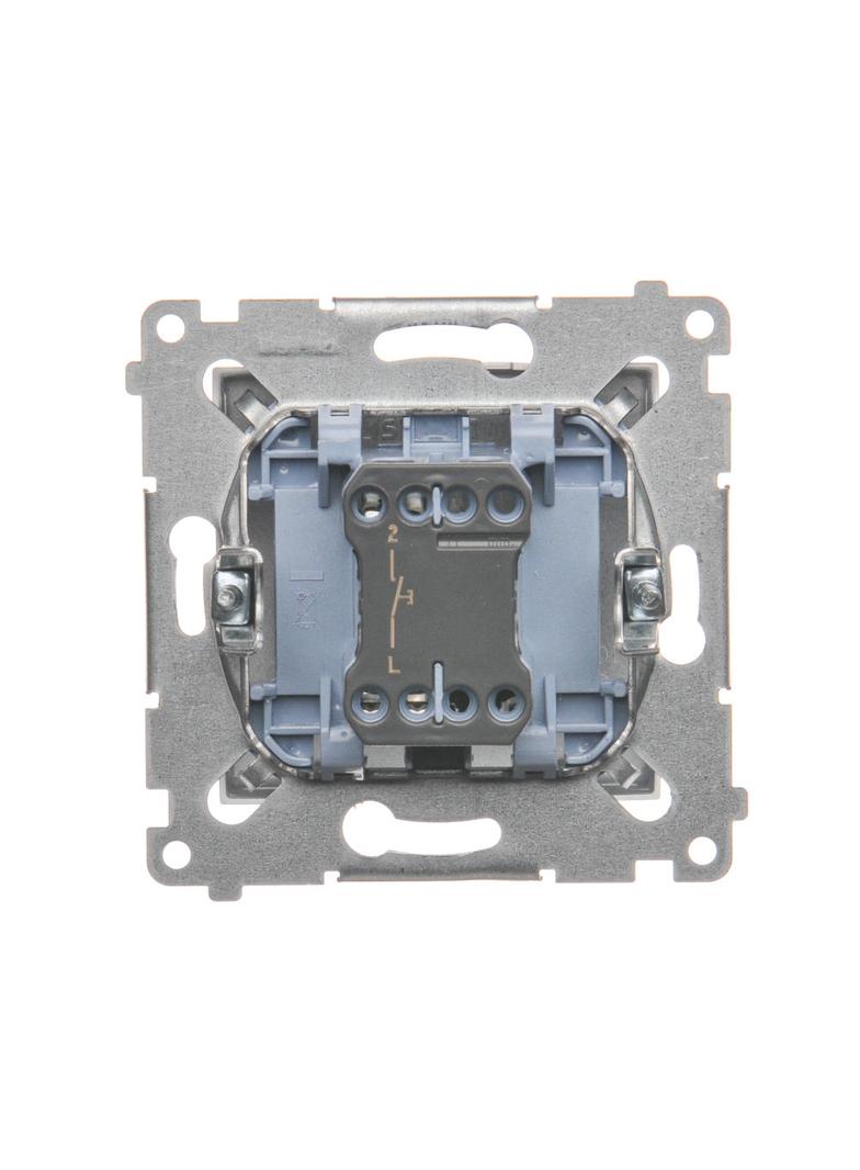 Simon 54 Przycisk pojedynczy zwierny bez piktogramu 16A z. śrub. srebrny mat