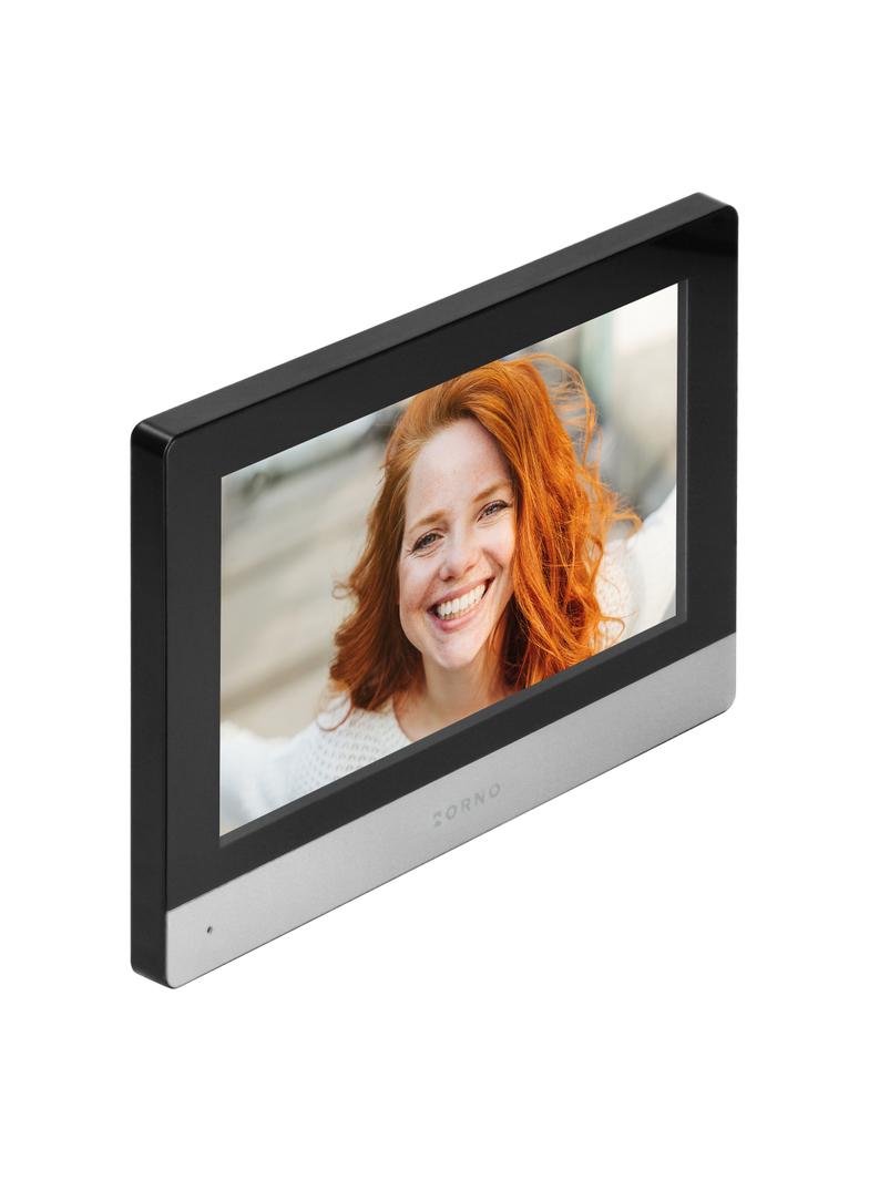 Wideo monitor bezsłuchawkowy, kolorowy, LCD 8'', dotykowy, WiFi + APP na telefon, z gniazdem na kartę OR-VID-MA-1079PMV/B ORNO