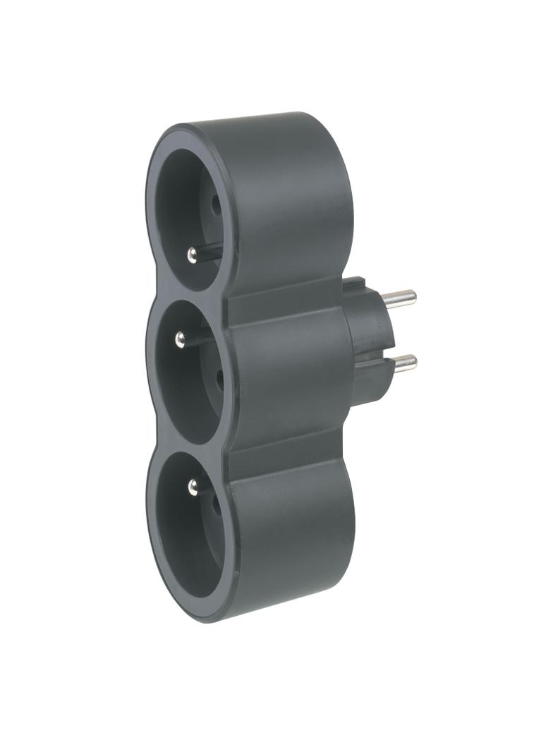 ROZGAŁĘŹNIK 3X2P+Z FRONTOWE - CZARNY/GRAFITOWY, Legrand