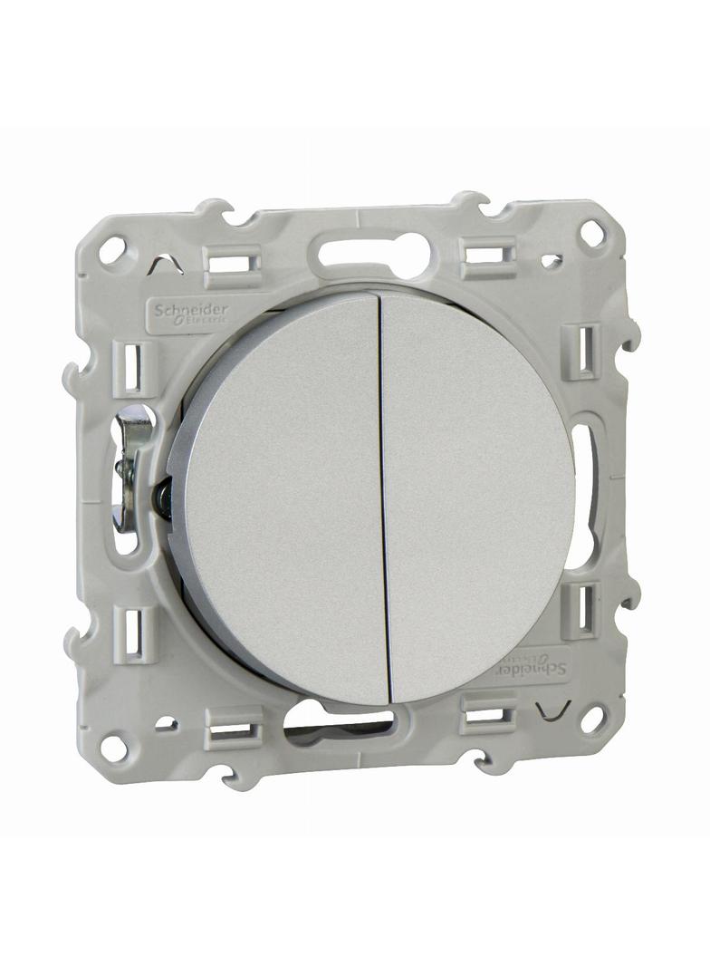Odace łącznik podwójny świecznikowy aluminium S53D211 Schneider