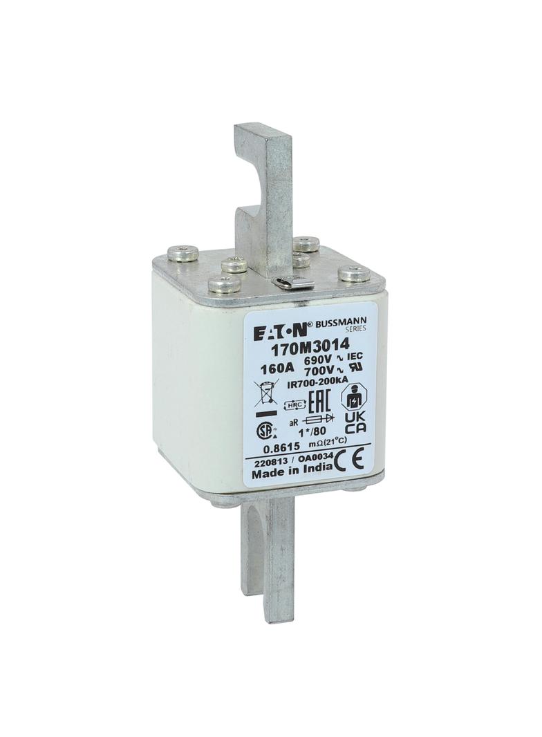 160A 690V 1*/80 aR INDICATOR FUSE Wkładka szybka 160A AC 690V compact DIN 1 45x45x104 mm, 170M3014 E