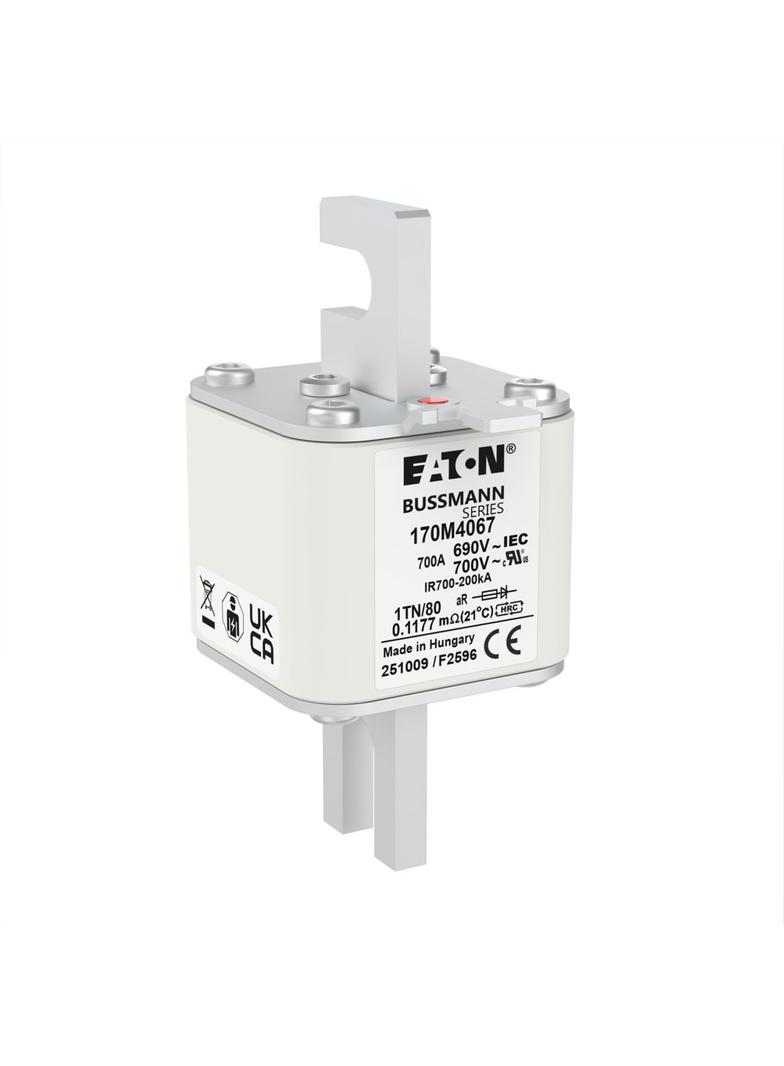 700A 690V 1TN/80 aR INDICATOR FUSE Wkładka szybka 700A AC 690V DIN 1 53x66x108 mm aR DIN 170M4067 EA