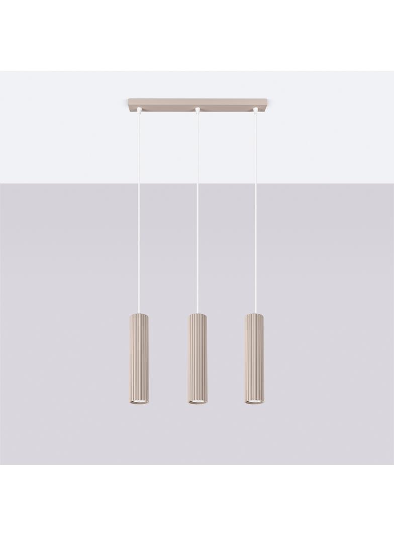 SOLLUX Lampa wisząca KARBON 3L taupe ; SL.1774