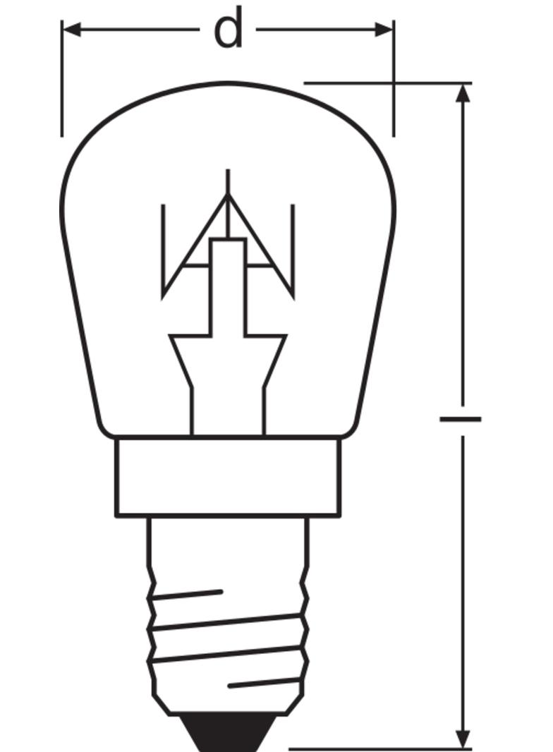 Żarówka specjalna T24/57 matowa E14
