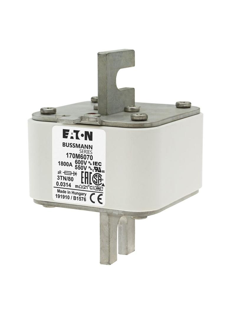 1800A 600V 3TN/80 aR INDICATOR FUSE Wkładka szybka 1800A AC 600V DIN 3 76x90x109 mm aR D 170M6070 EA