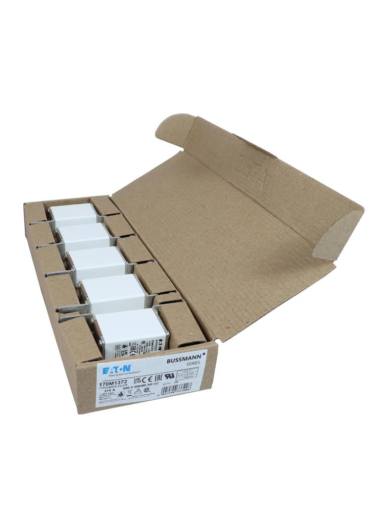 315A 690V IEC aR 000/80 SQ BODY IND FUSE Wkładka szybka 315A AC 690V DIN 000 21x40x100 mm, 170M1372
