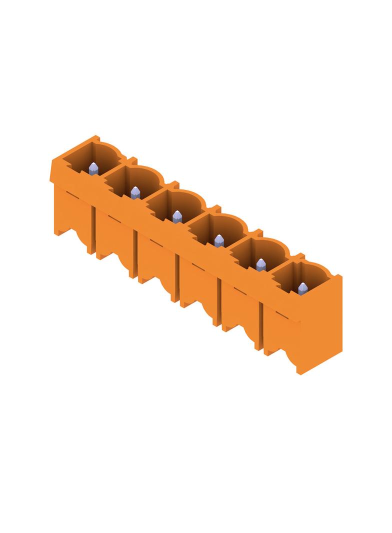 SL 7.62HP/06/180G 3.2SN OR BX Wtyki PCB (złącza płyty), 7.62 mm, Liczba biegunów: 6, kąt odejścia: 180° /50szt./ 1048910000 WEIDMÜLLER