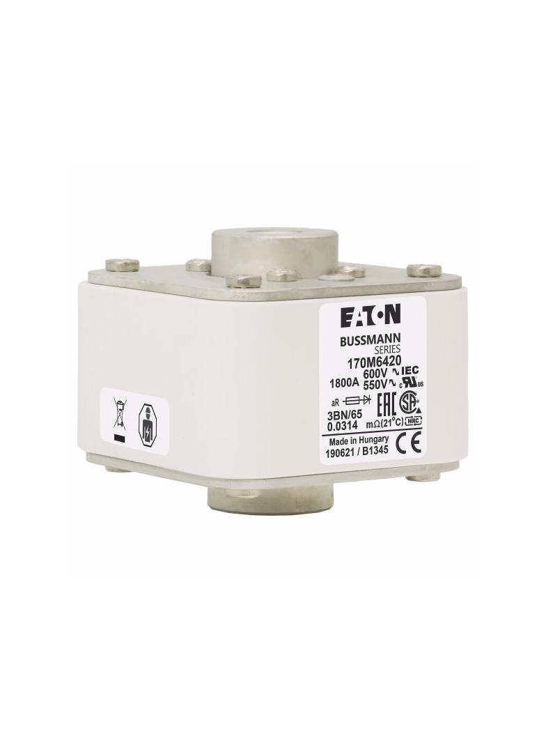FUSE 1800A 600V 3BN/65 AR UR Wkładka szybka 1800A AC 600V rozmiar 3 76x92x53 mm aR IEC UL 170M6420 E