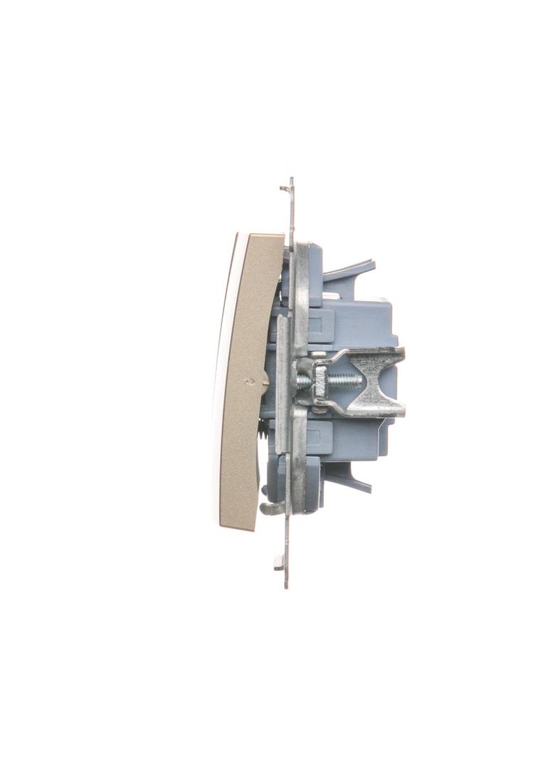 Simon 54 Przycisk potrójny 10A szybkozłączka złoty mat