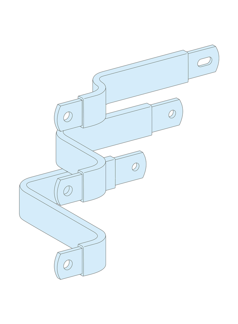 Rozdzielnice PrismaSet, przyłącza do pionowego NSX630 z łącznikami 3P
