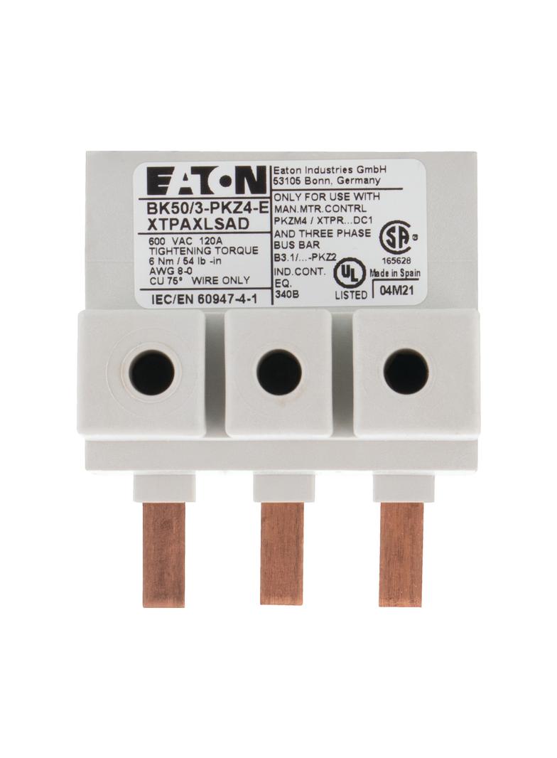 BK50/3-PKZ4-E Zacisk zasilający do mostków 3p 50mm2 UL rozrusznik E 272165 EATON