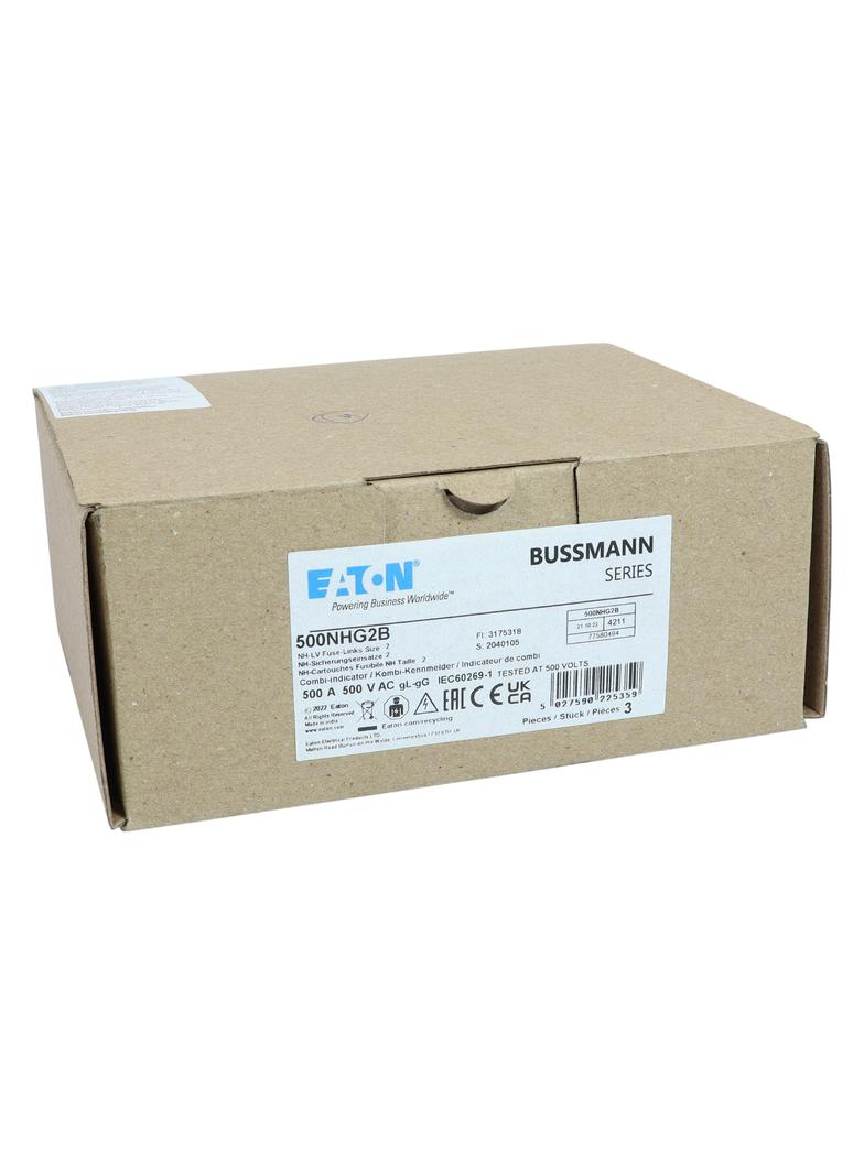FUSE GG NH2C/P HICAP 500A500V Wkładka NH2 500A 500V GL/GG podwójny wskaźnik 500NHG2B EATON