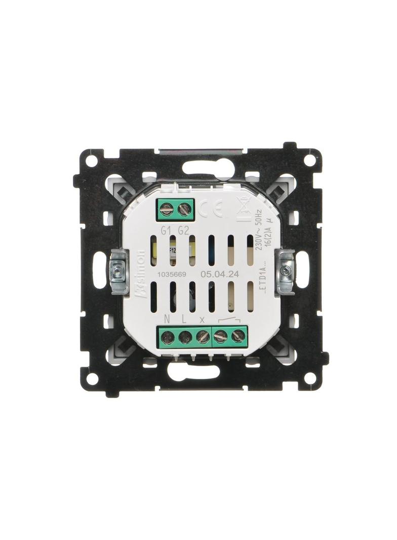 Simon 55 Termostat programowalny z wyświetlaczem Jasnoszary mat TETD1A.01/114 KONTAKT