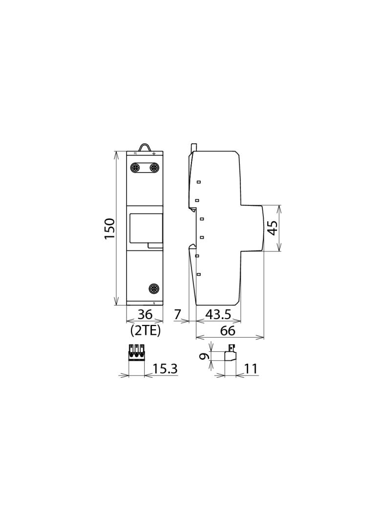 Ogranicznik przepięć N-PE gap Maxi 1 do sieci TT 961185 DEHN