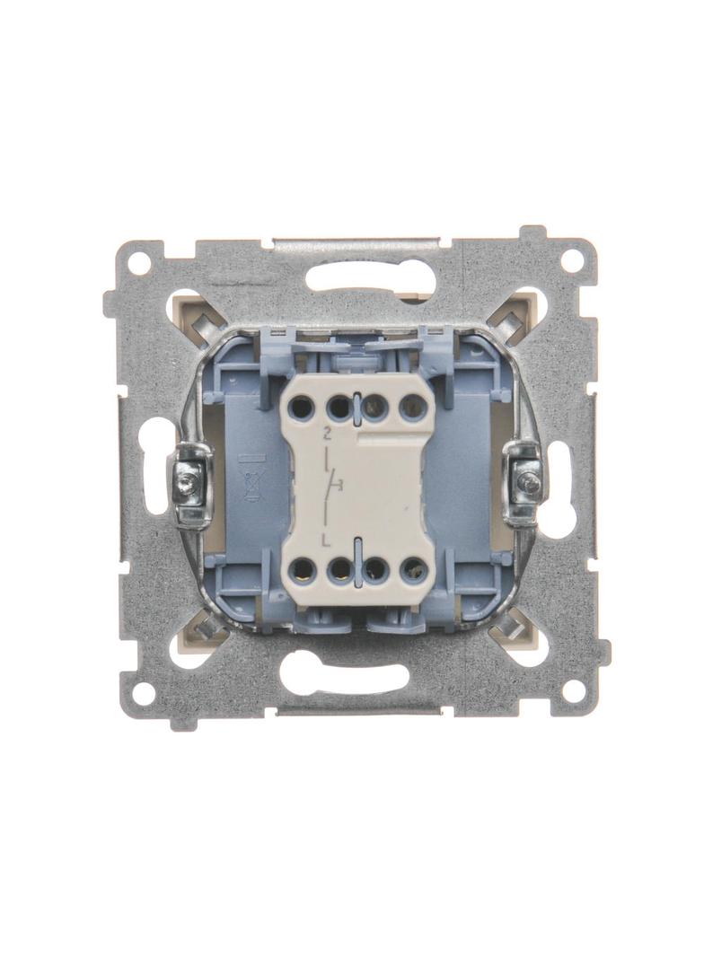 Simon 54 Przycisk pojedynczy zwierny bez piktogramu 10A 250V szybkozłączka kremowy DP1.01/41 KONTAKT