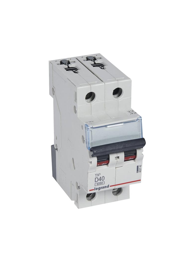 WYŁĄCZNIK NADPRĄDOWY S 302 2P D 40A 6000A SERII TX3, Legrand