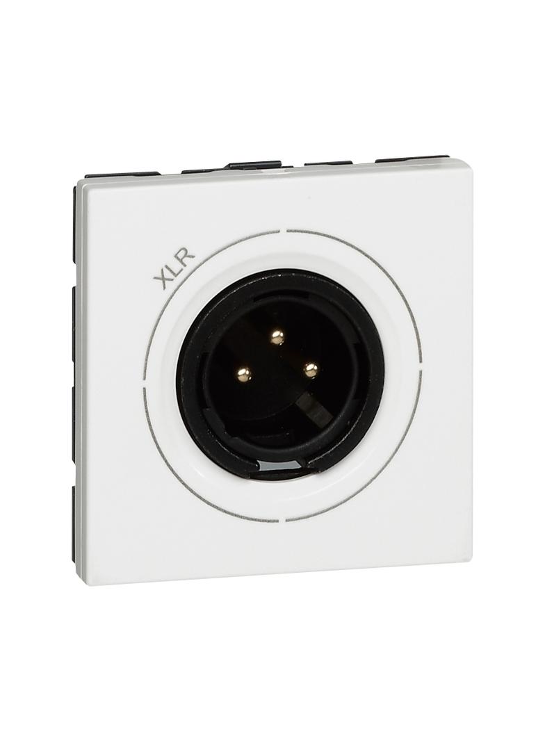 Mosaic Gniazdo Audio Xlr-3 - 2 Moduły Białe Męskie Neutrik 078756 LEGRAND