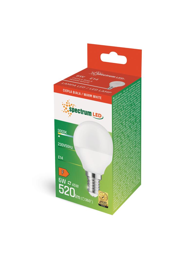 LED KULKA  E-14 230V 6W WW SPECTRUM