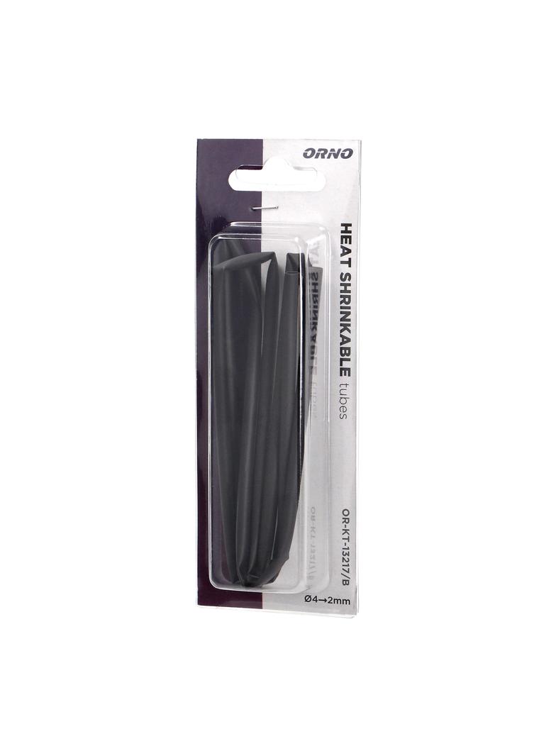 Koszulka termokurczliwa O4->2 mm, uniepalniona, 1m, blister, czarna OR-KT-13217/B ORNO
