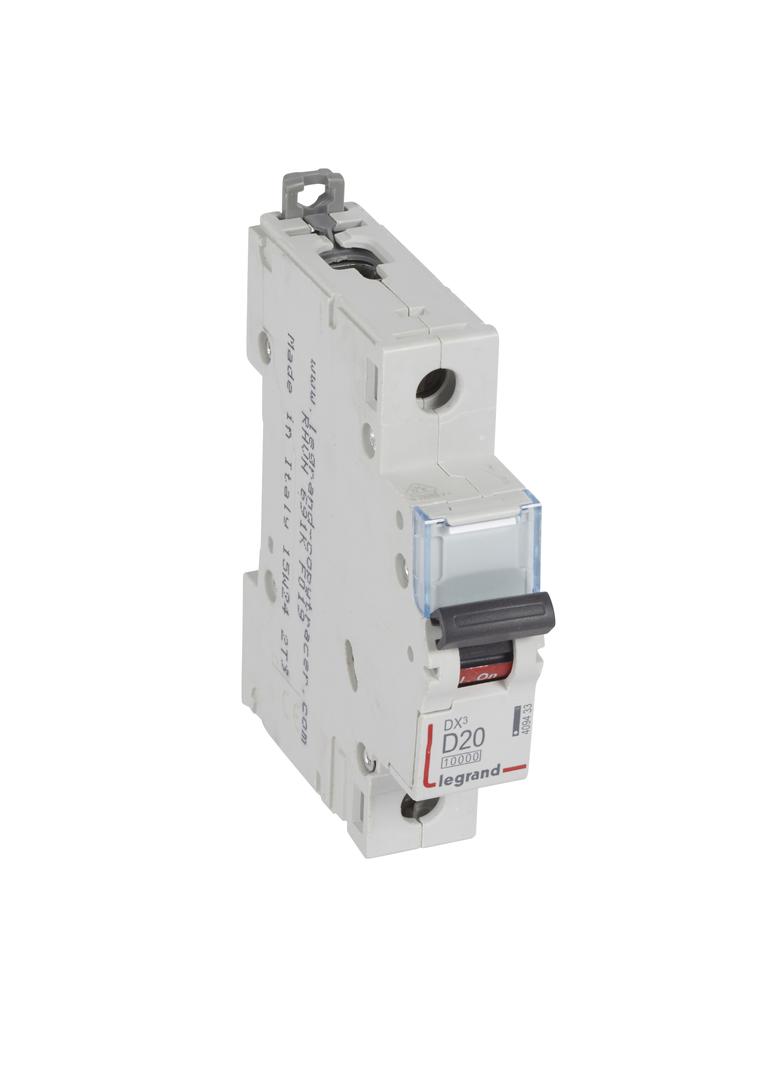 WYŁĄCZNIK NADPRĄDOWY S 311 1P D 20A 10000A SERII DX3, Legrand