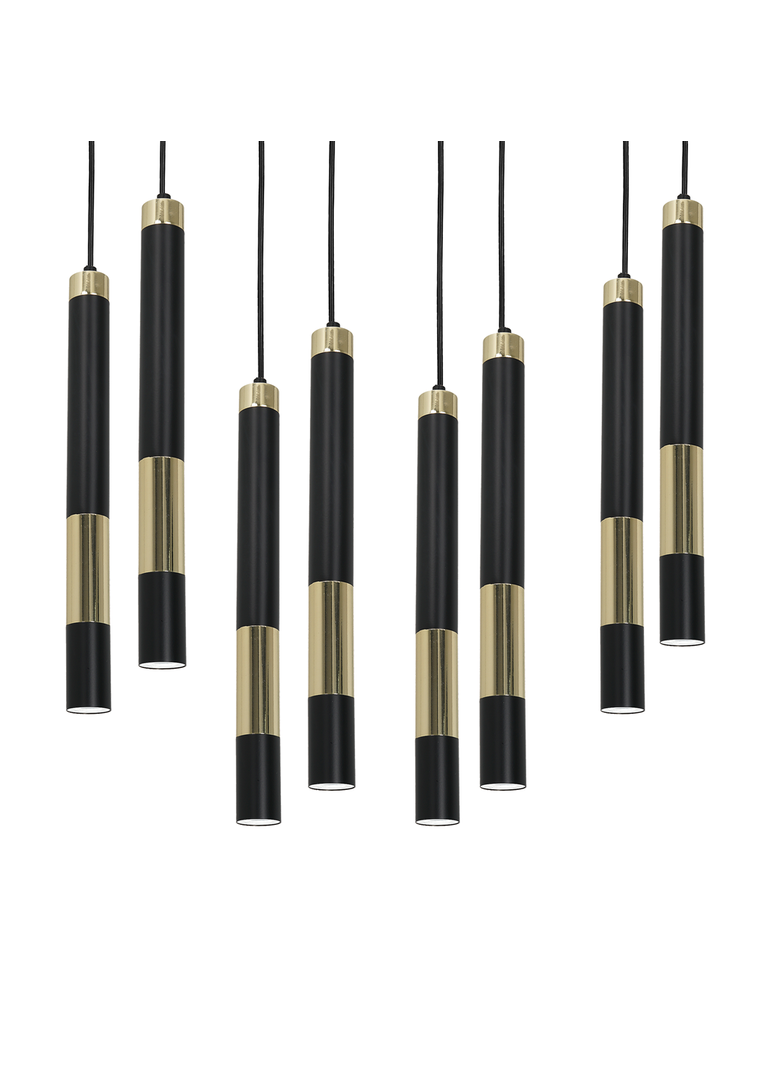 Milagro lampa wisząca Dallas 8xGU10 czarno/złota MLP6551