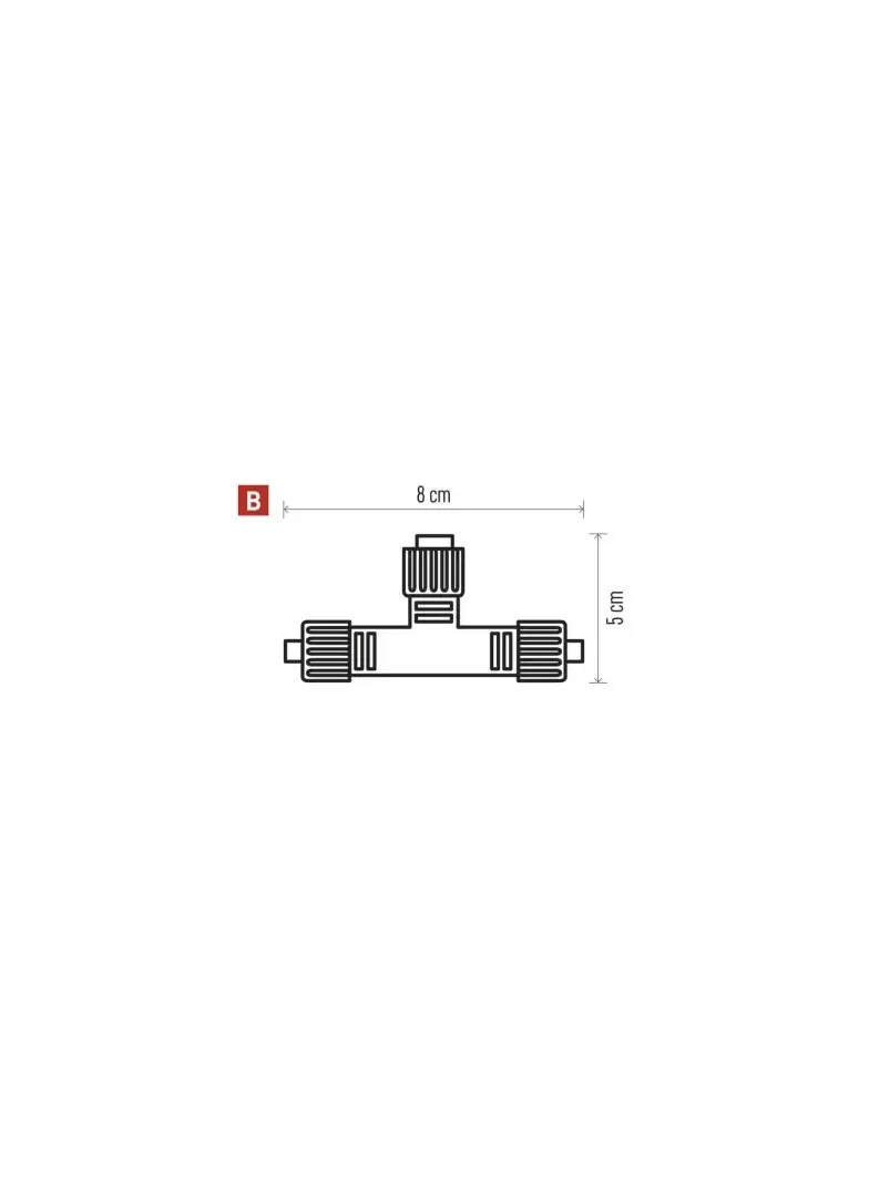 Oświetlenie łączone Standard - rozdzielacz T 0,5m, przeźroczysty, IP44