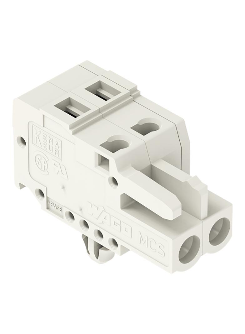 Gniazdo MCS‑MIDI Classic 2‑biegunowe jasnoszare raster 5mm 721‑102/008‑000 /100szt./ WAGO