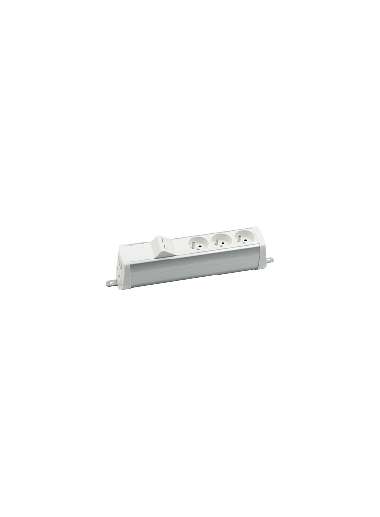 "Simon 480 TS48-230E300K0-30 Listwa poszerzona 3 gn. typ E i płytka 2xRJ45 keystone
