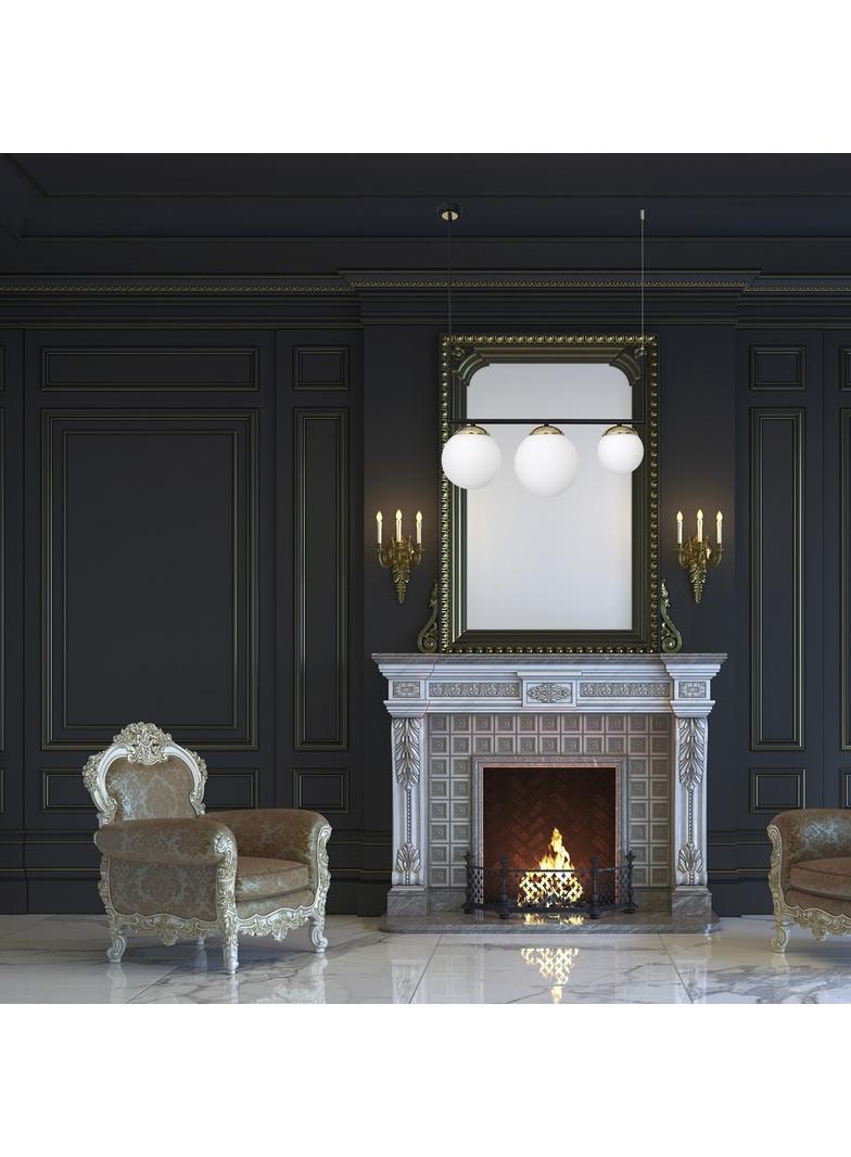 MILAGRO Lampa wisząca SPARTA BLACK / GOLD 3xE14