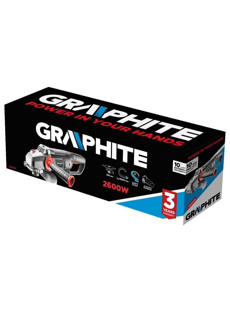 SZLIFIERKA KĄTOWA 2600W, TARCZA 230 X 22.2 MM, OBROTY 6500 MIN?1