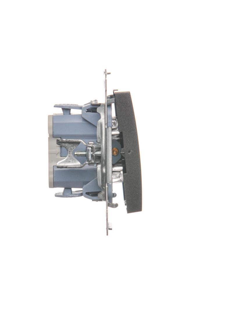 Simon 54 Łącznik schodowy bez piktogramu 10A 250V szybkozłączka antracyt DW6.01/X/48 KONTAKT