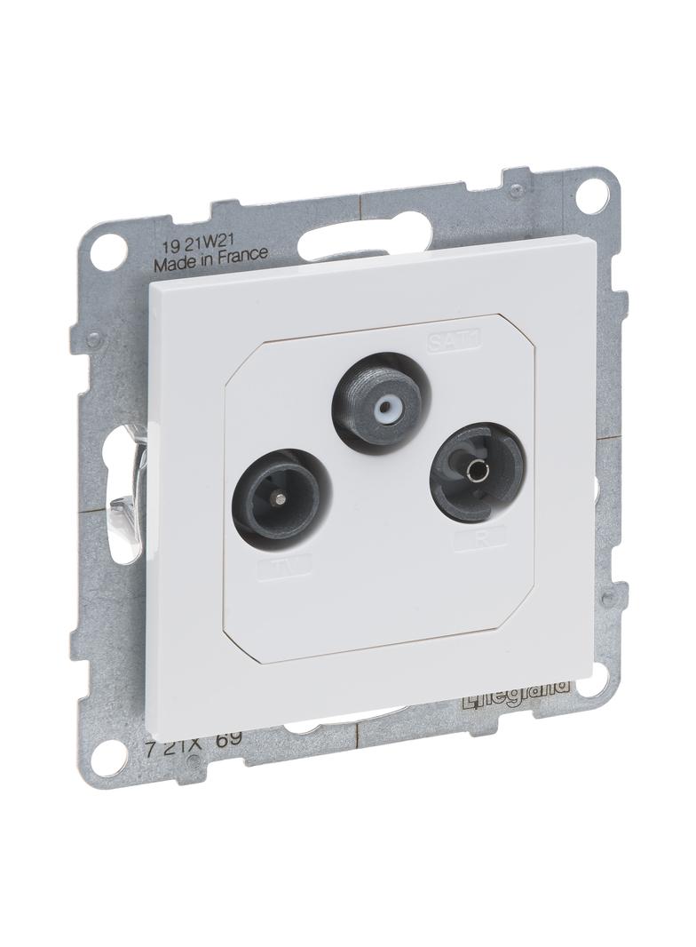 SUNO - Gniazdo TV-R-SAT zakończeniowe 10 dB, Biały, Legrand