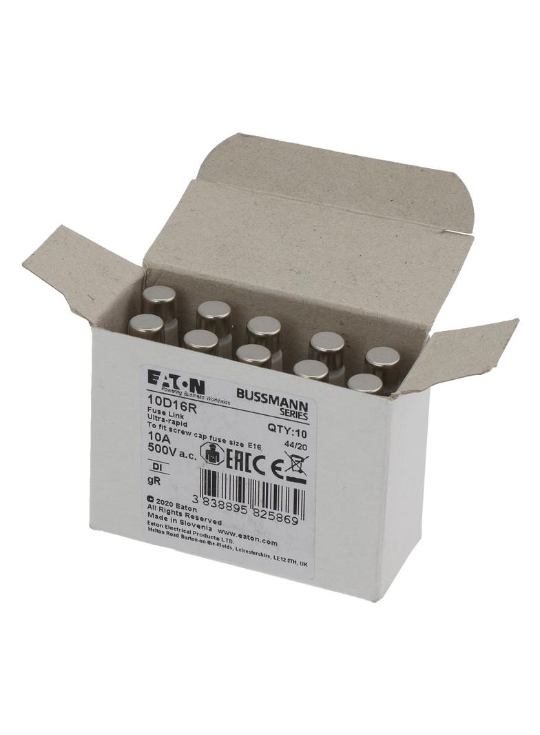 FUSE 10A DI/E16 GR 500VAC Wkładka DI 10A GR 500VAC E16 10D16R EATON