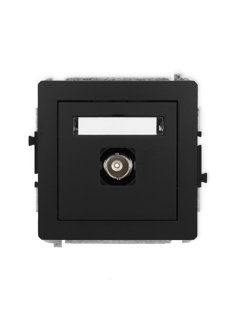 DECO Mechanizm gniazda pojedynczego BNC czarny mat