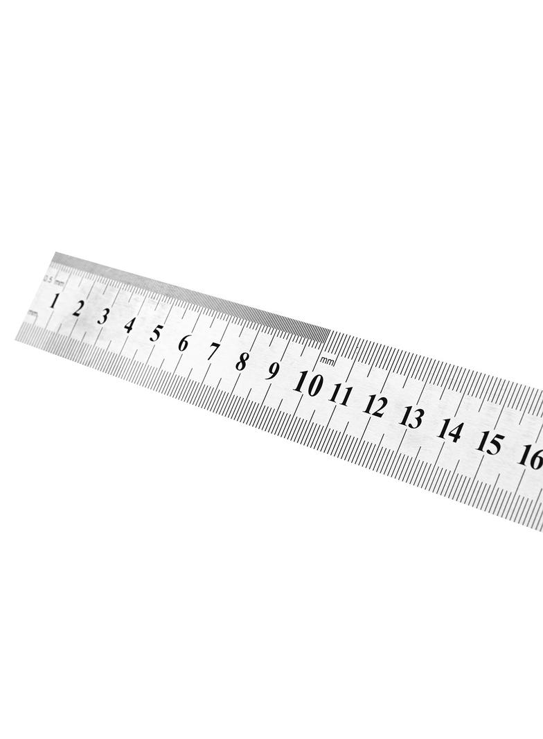 Przymiar liniowy 50 cm, stal nierdzewna
