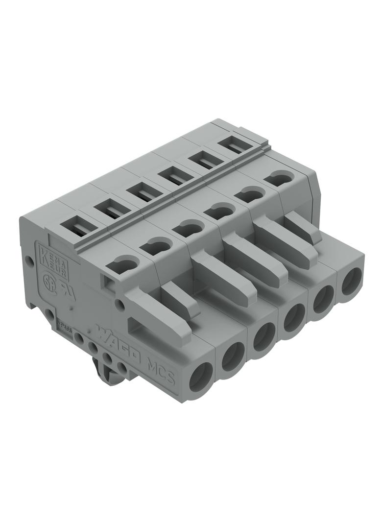 Gniazdo MCS‑MIDI Classic 6‑biegunowe szare raster 5mm 231‑106/008‑000 /50szt./ WAGO