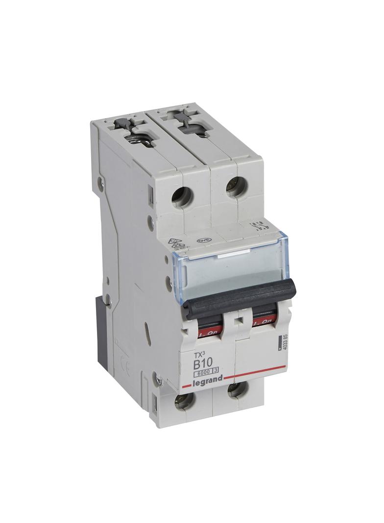Wyłącznik Nadprądowy 2P B10A 6kA AC S302 TX3 403385 LEGRAND