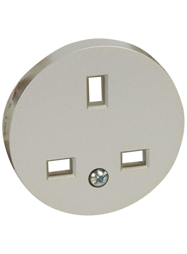 CELIANE - PLAKIETKA GNIAZDA 2P+Z STANDARD ANGIELSKI TYTANOWA, Legrand