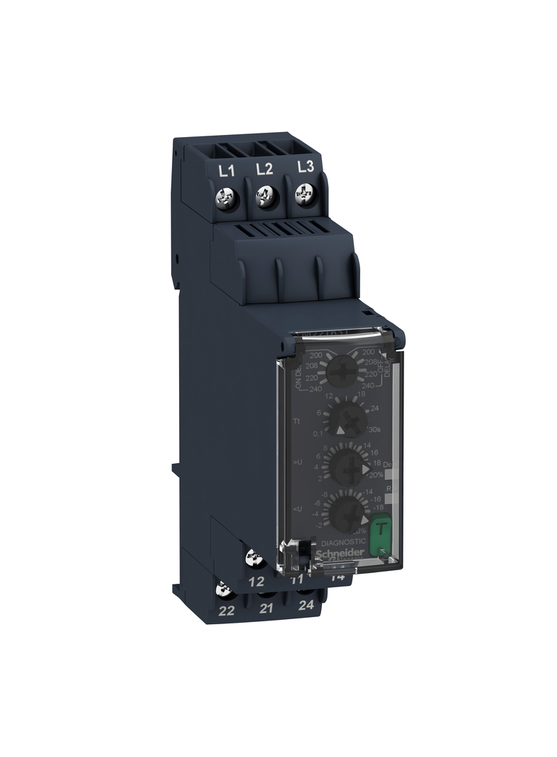 Zelio Control Przekaźnik kontroli 3 fazowy 160288V AC styk 2C/O RM22TR31 Schneider
