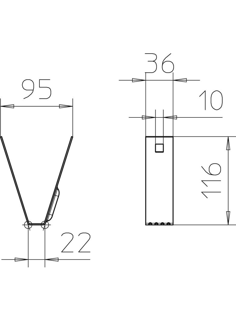 TPB 100 FS, Uchwyt TRAPEZOWY TPB 100FS