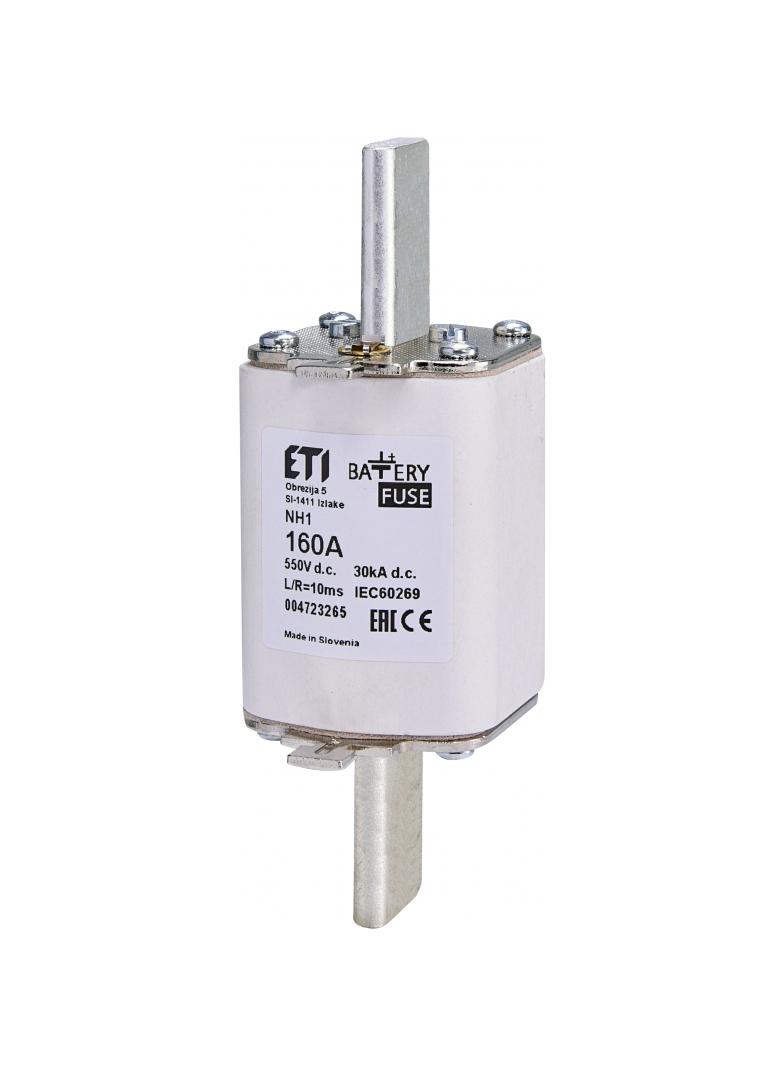Wkładka topikowa NH do ochrony akumulatorów, magazynów energii DC NH1 gBat 160A 550V DC 004723265 ETI